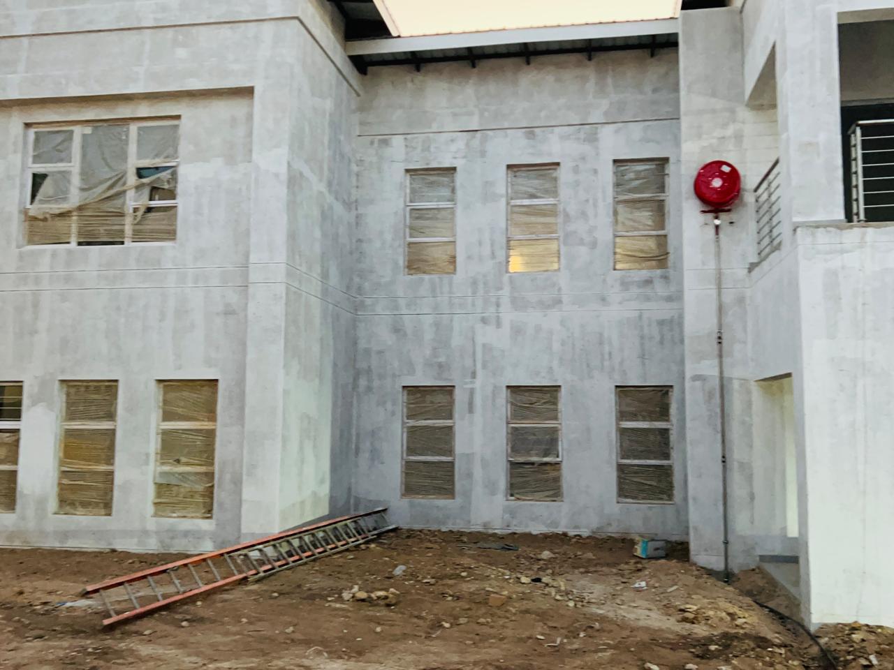Plastered exterior with fire safety fittings &mdash; Multi-Unit Development Project, Mazibuko Trading & Projects