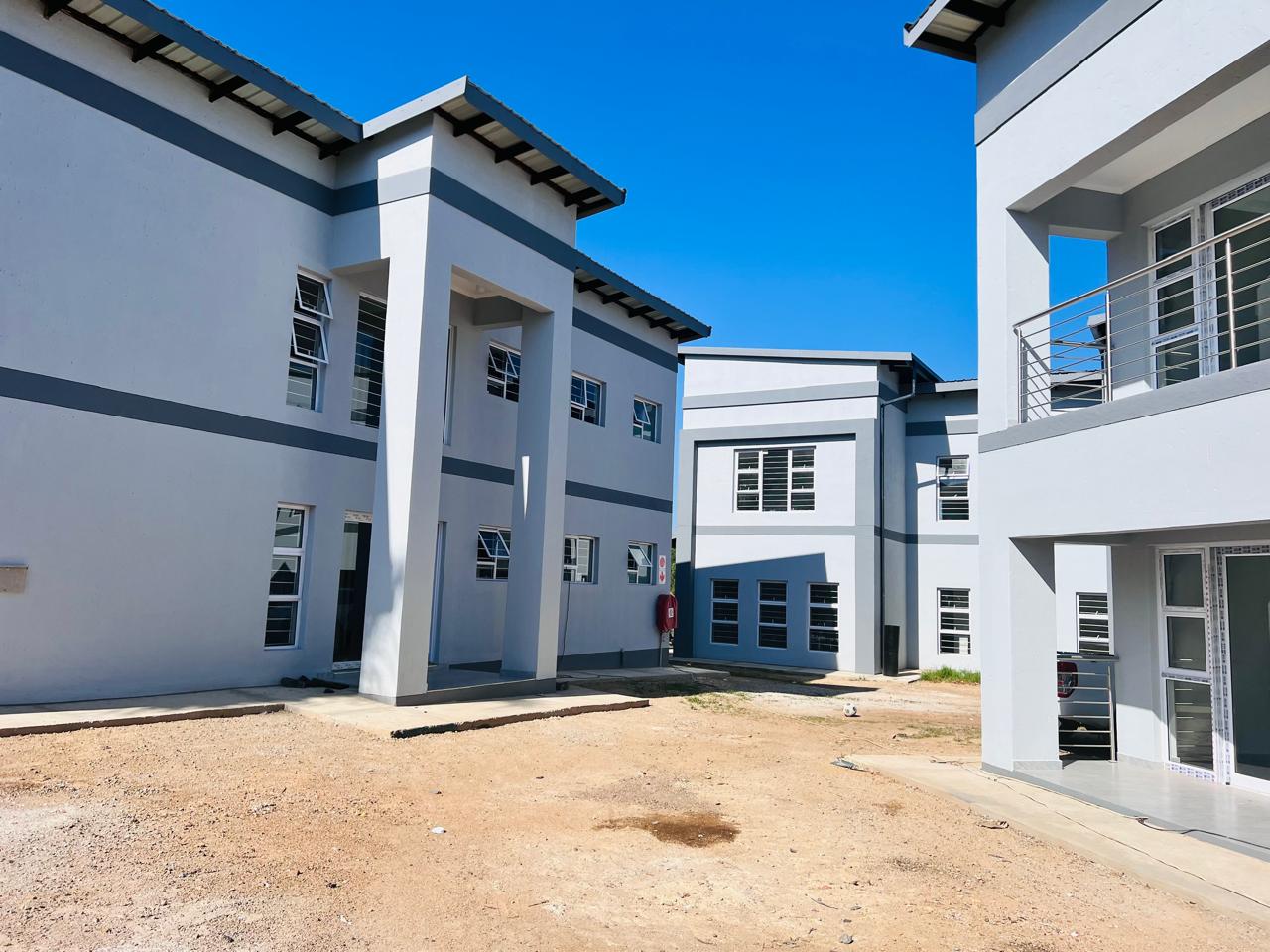 Completed courtyard between buildings &mdash; Multi-Unit Development Project, Mazibuko Trading & Projects