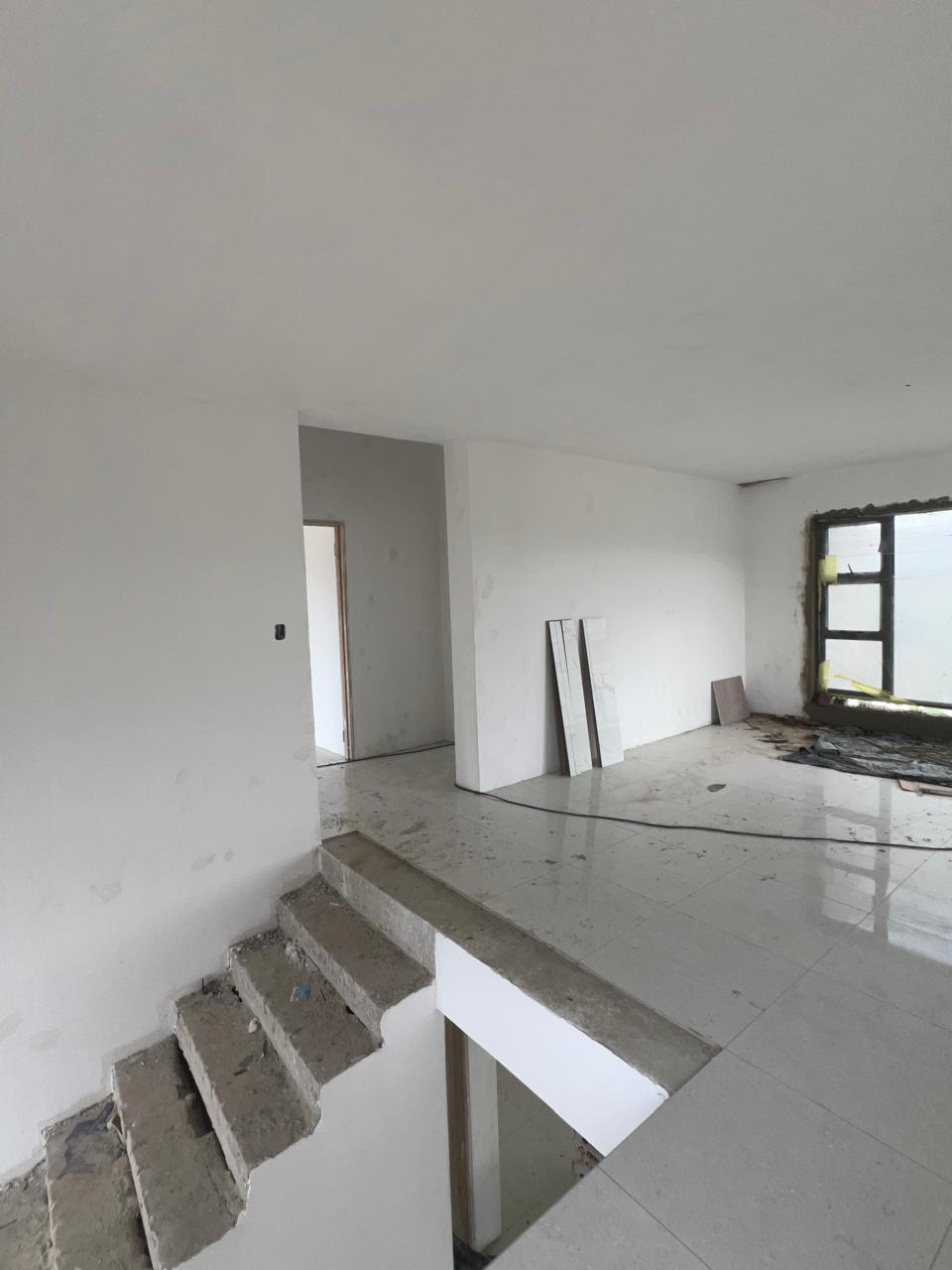Upstairs tiling and plastering &mdash; Residential Renovation Project, Mazibuko Trading & Projects