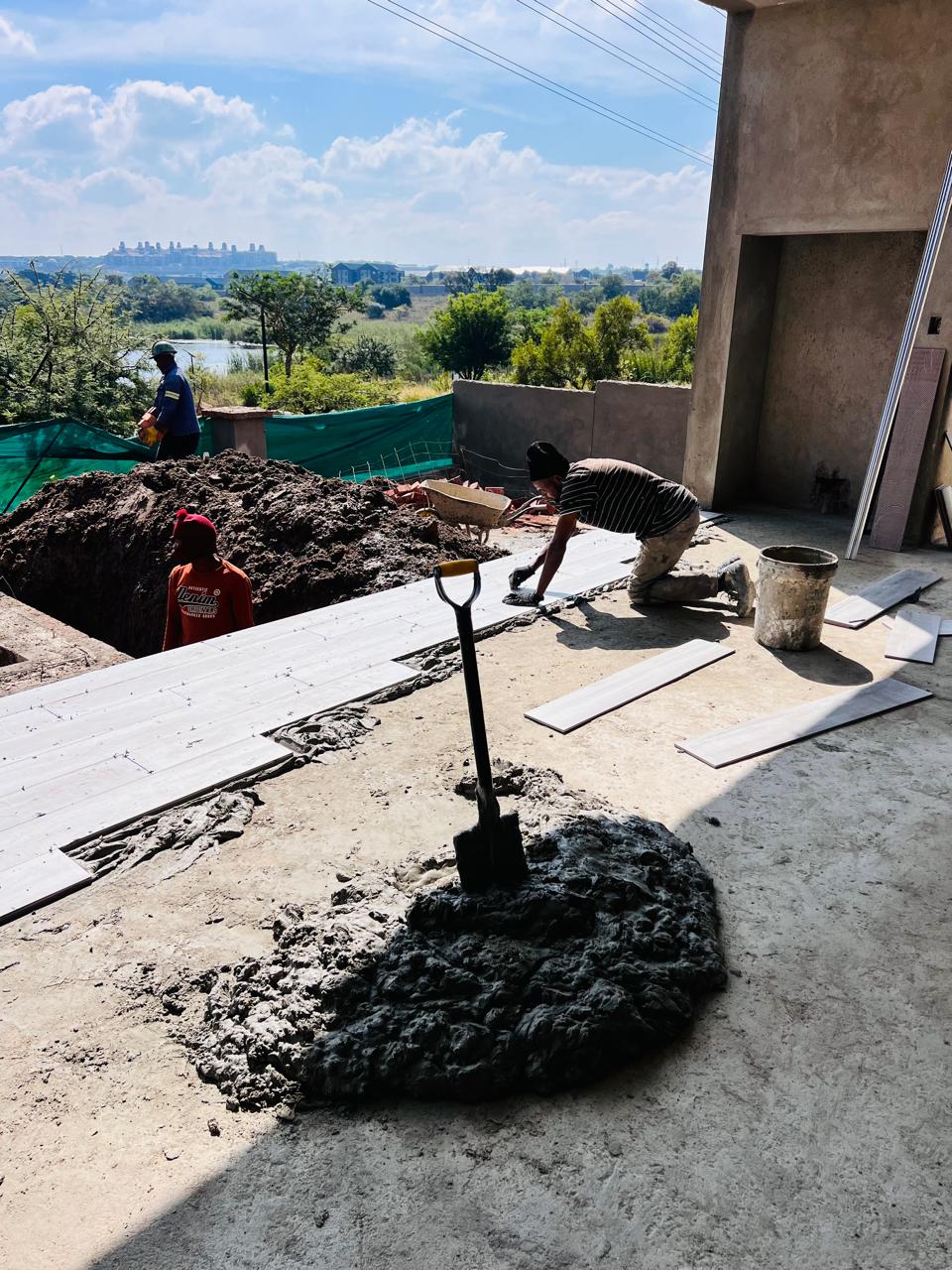 Exterior paving and screeding &mdash; Residential Renovation Project, Mazibuko Trading & Projects