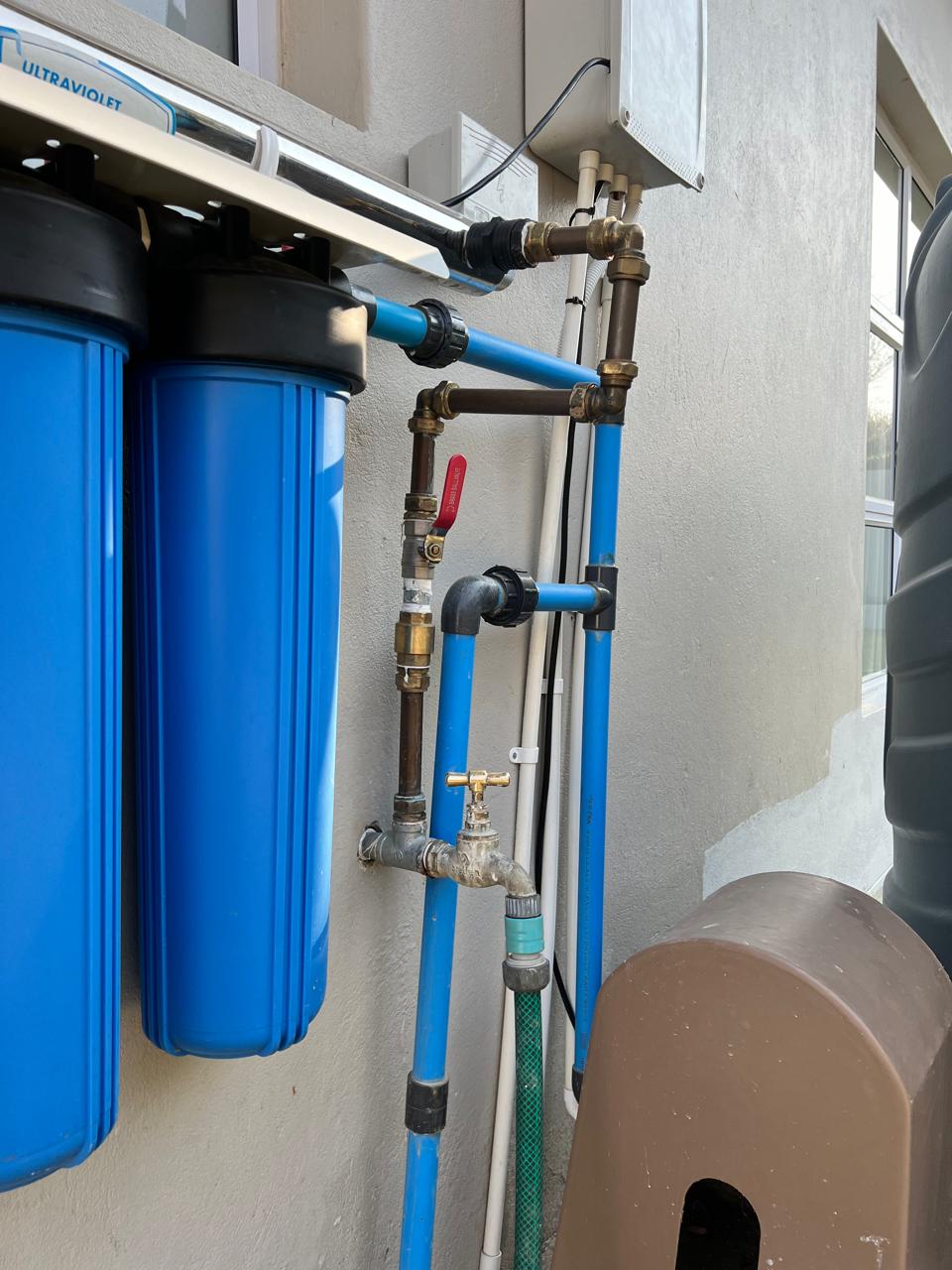 Water tank and filtration installation &mdash; Residential Renovation Project, Mazibuko Trading & Projects