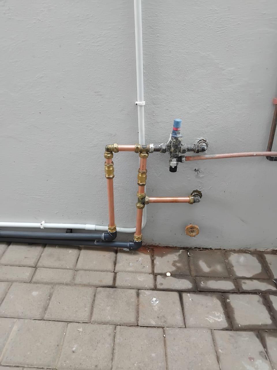 Water systems pipework installation &mdash; Residential Renovation Project, Mazibuko Trading & Projects